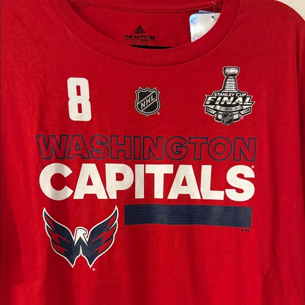 NWT Adidas Red Go-To Tee Washington Capitals Ovechkin Stanley Cup Finals size XL - Picture 5 of 10